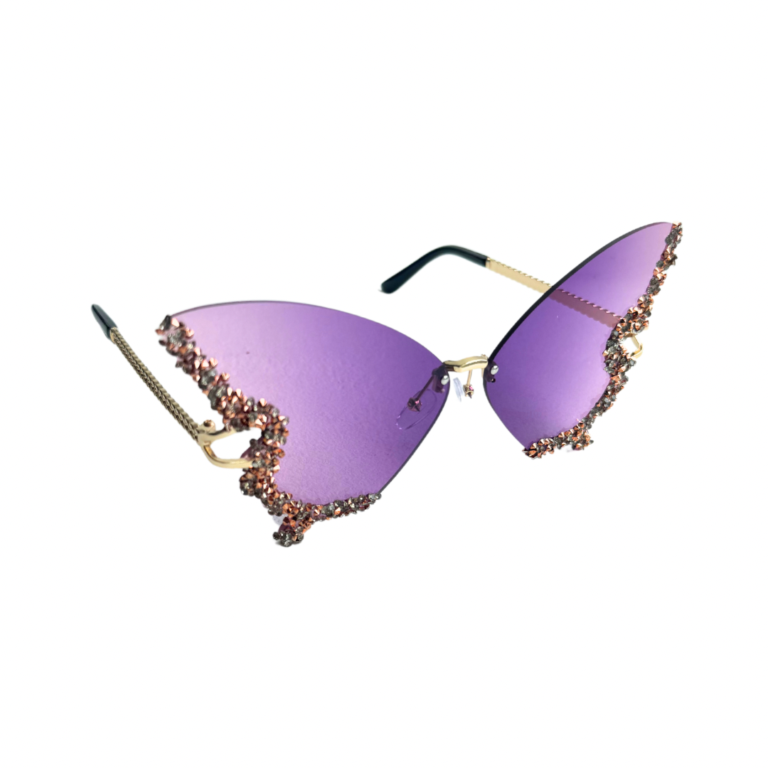 Glitter Perhonen - Aurinkolasit festareille