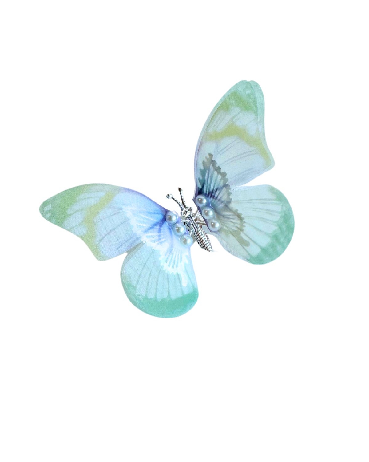 Iso Silkkiperhonen - hiuspinni - Kuituhiukset.fi