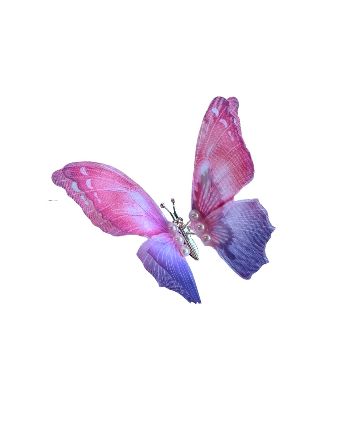 Iso Silkkiperhonen - hiuspinni - Kuituhiukset.fi