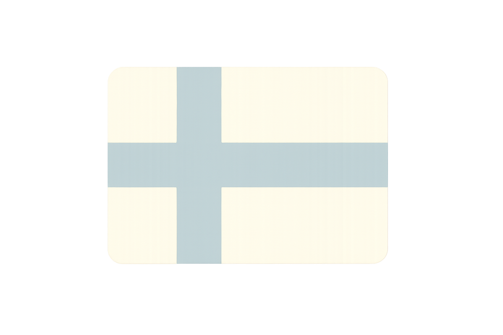 Suomen lippu läpinäkyvällä taustalla