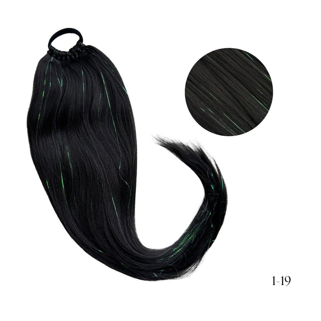 Cocktail Kuituhiusponihäntä - Glitter tinsel - Kuituhiukset.fi